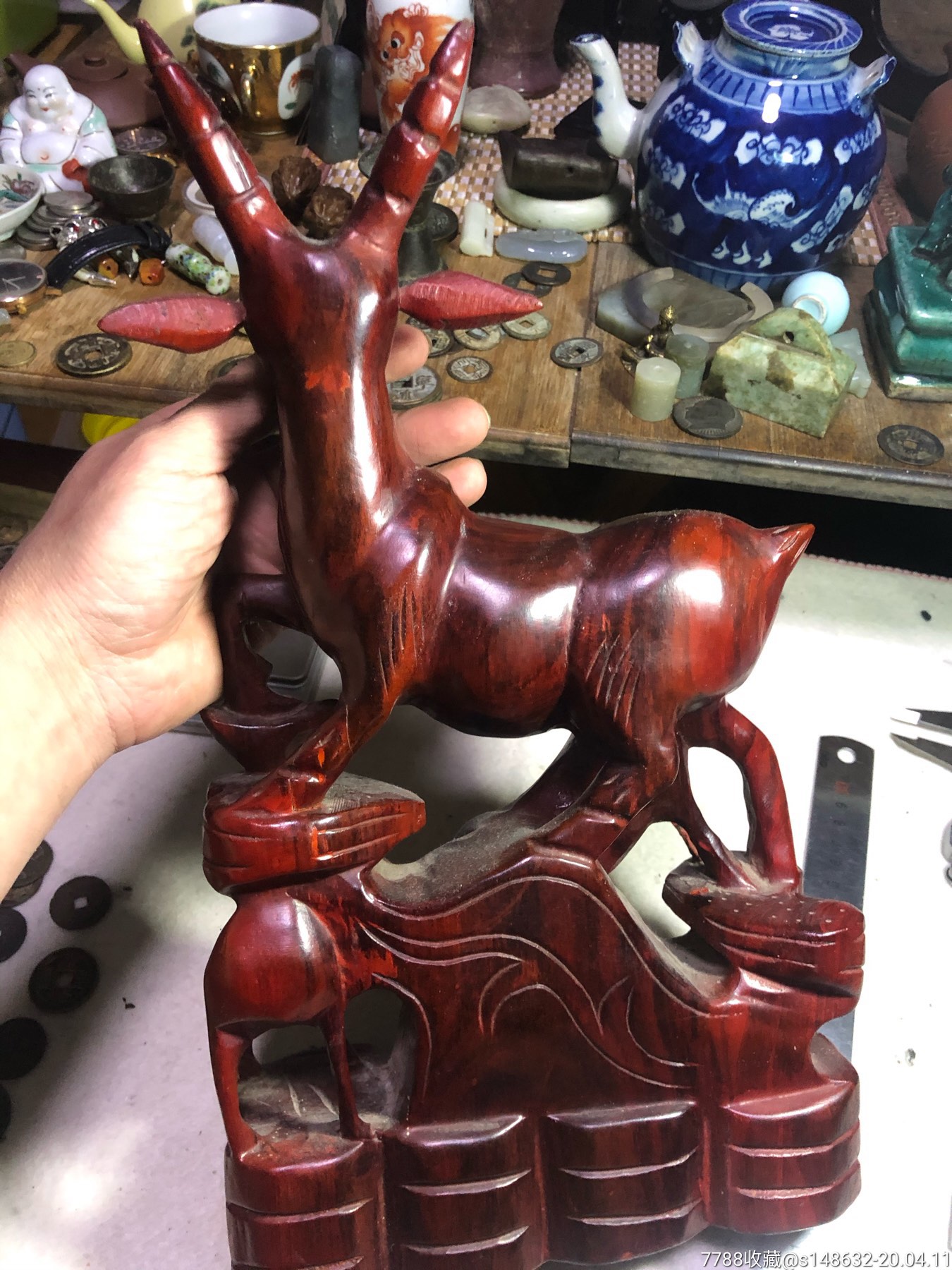 三羊开泰木雕摆件