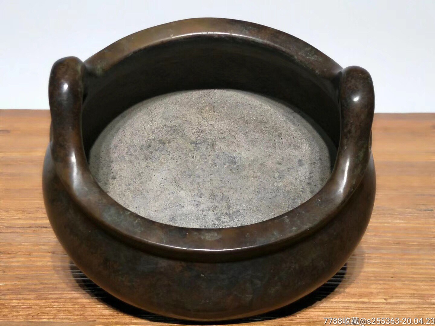 大明宣德年制老铜香炉包浆浓厚器型工整韵味十足收藏使用佳品重:1865