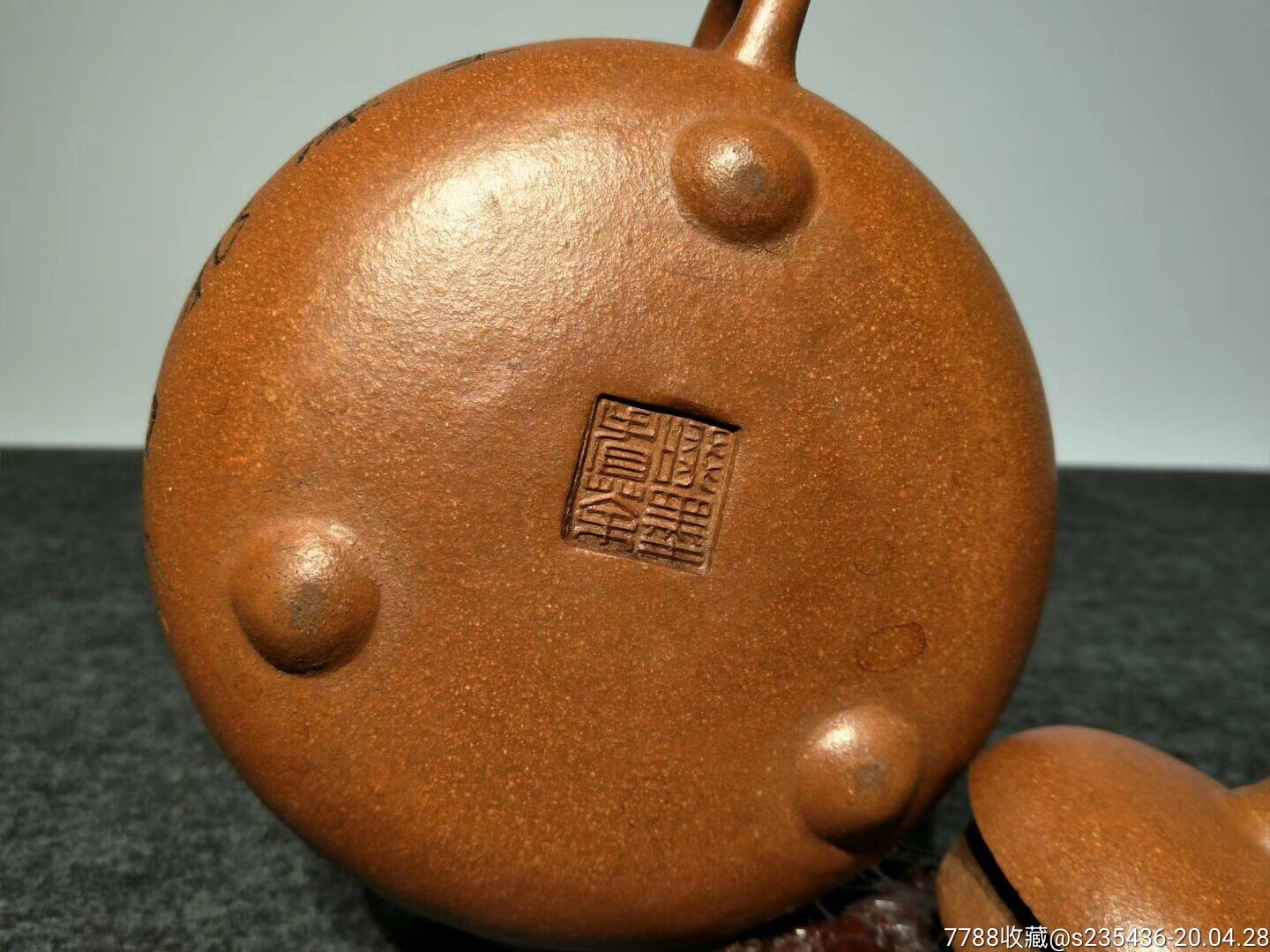 名人制作 手工刻字紫砂壶 包浆浓厚