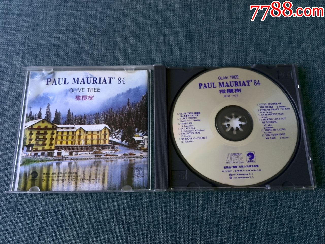 少见,老cd,paul-mauriat/84(保罗-莫里哀)作品专辑《橄榄树》