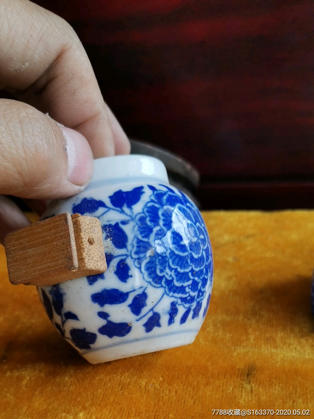 青花鸟食罐一套