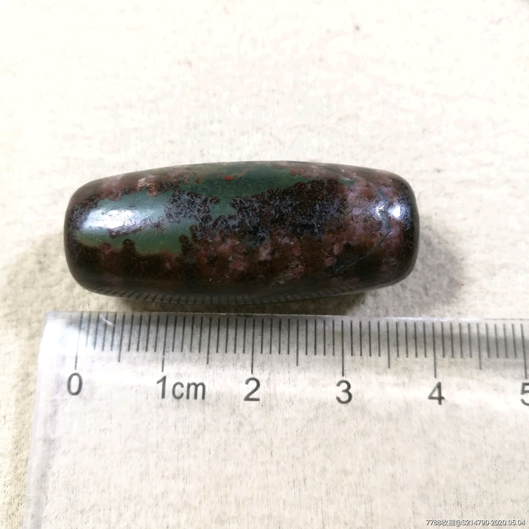 朱砂爆满红绿皮多眼象雄天珠