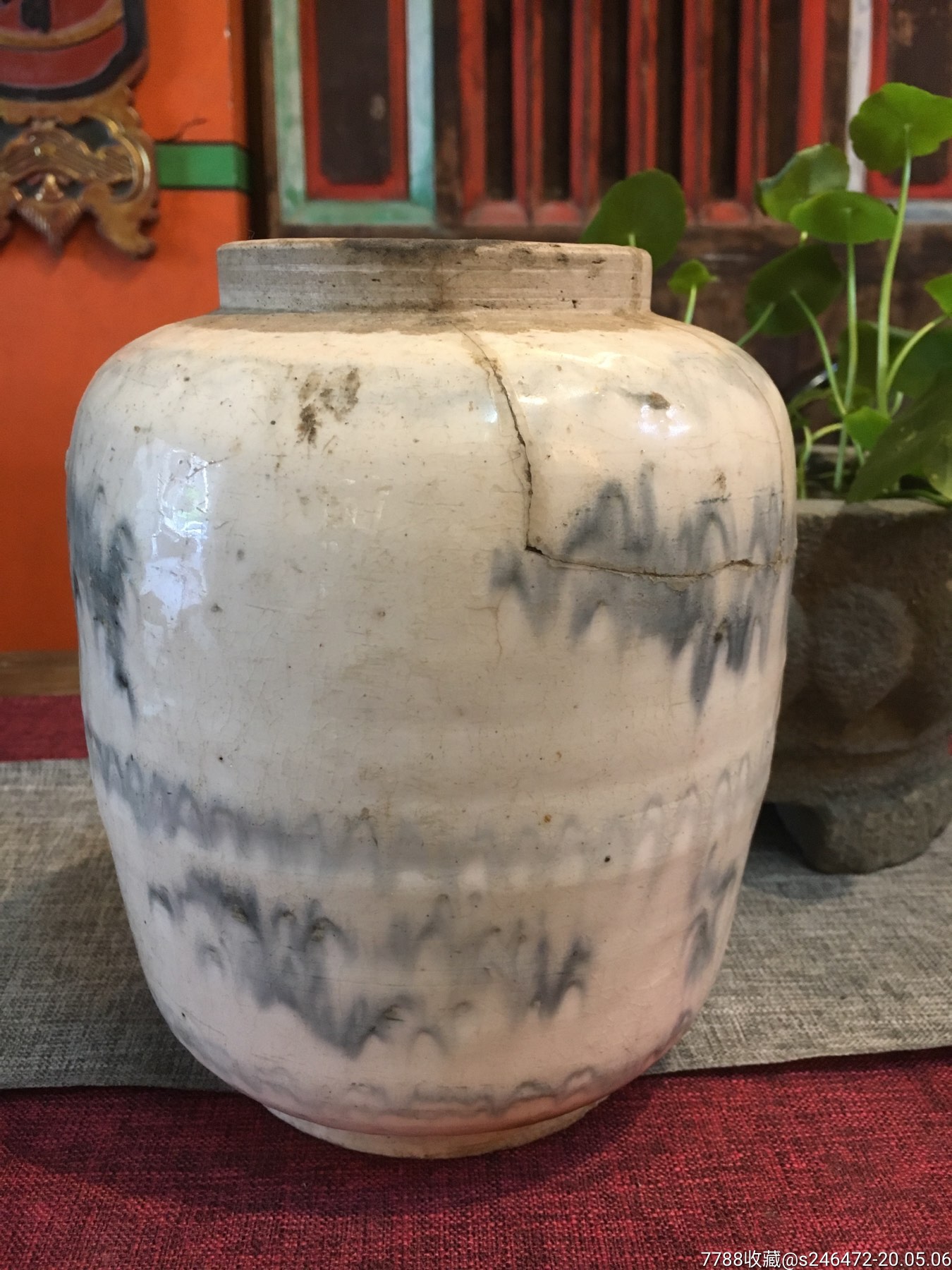 明代 青花古瓷罐