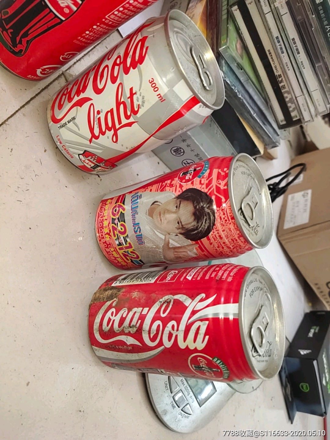 90年代,可口可乐,易拉罐,末拆封!内都含原饮料,看图片