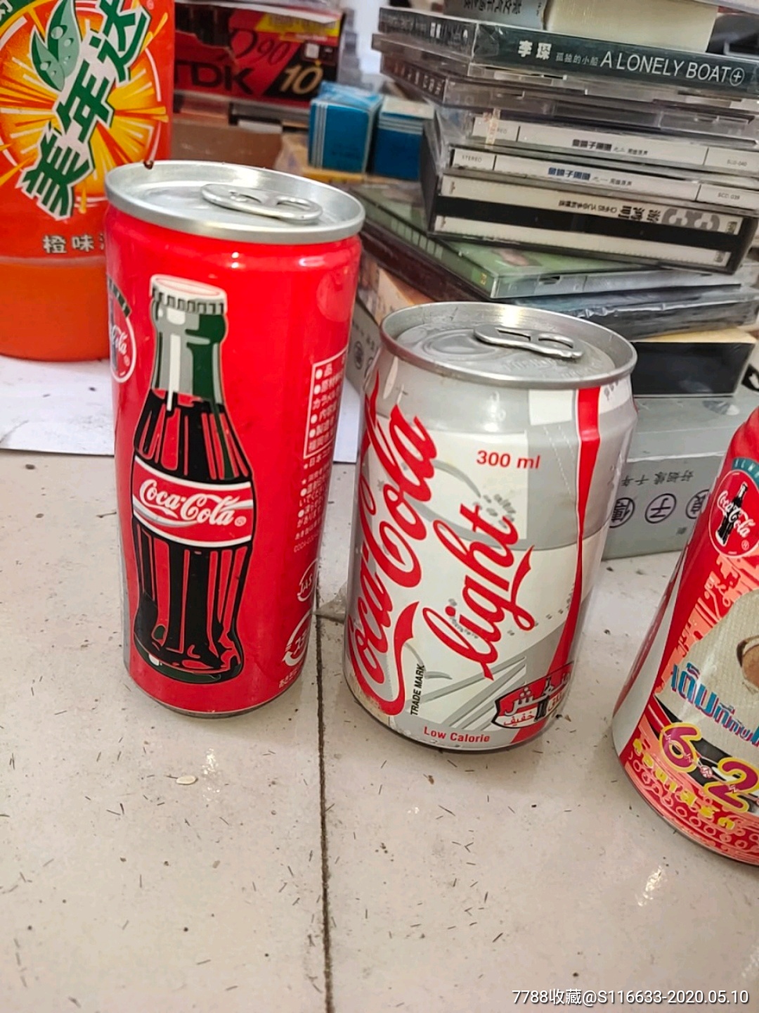 90年代,可口可乐,易拉罐,末拆封!内都含原饮料,看图片