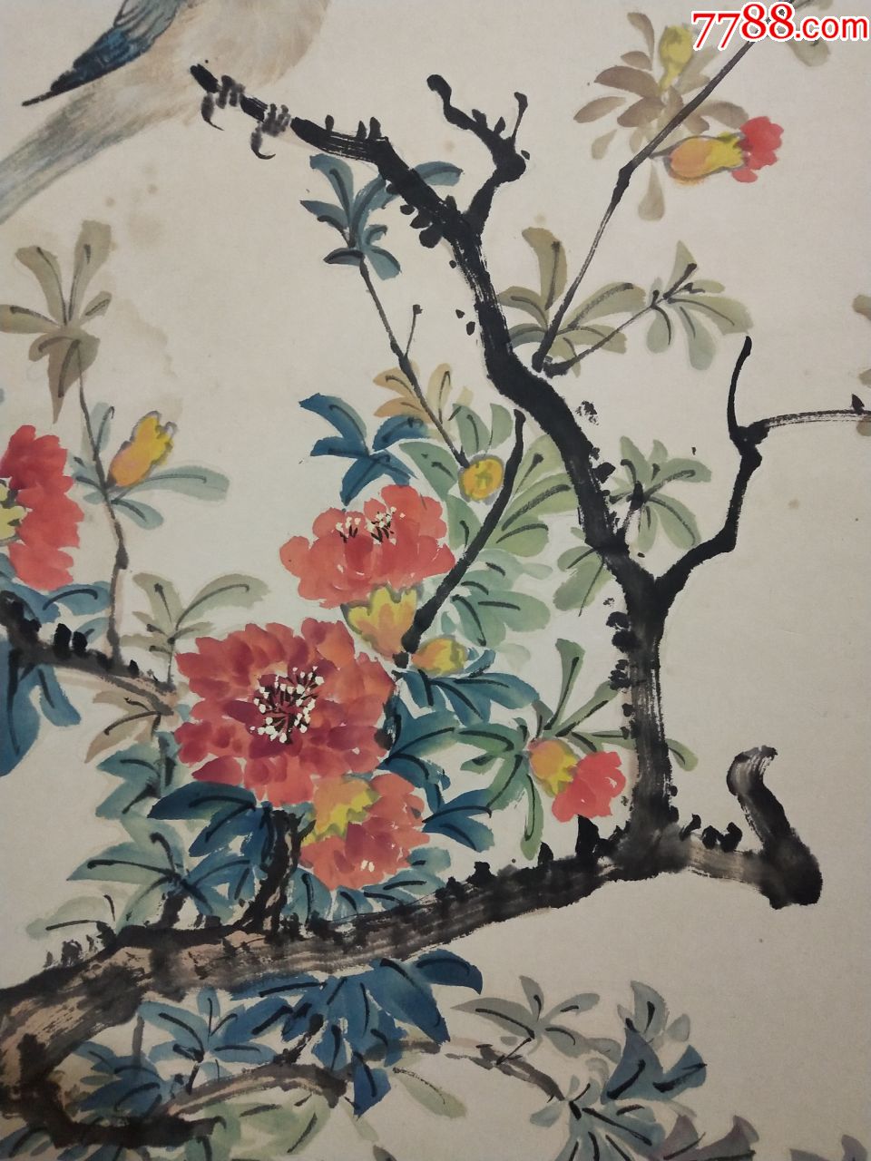 著名画家陆抑非绘画.花鸟.103*51