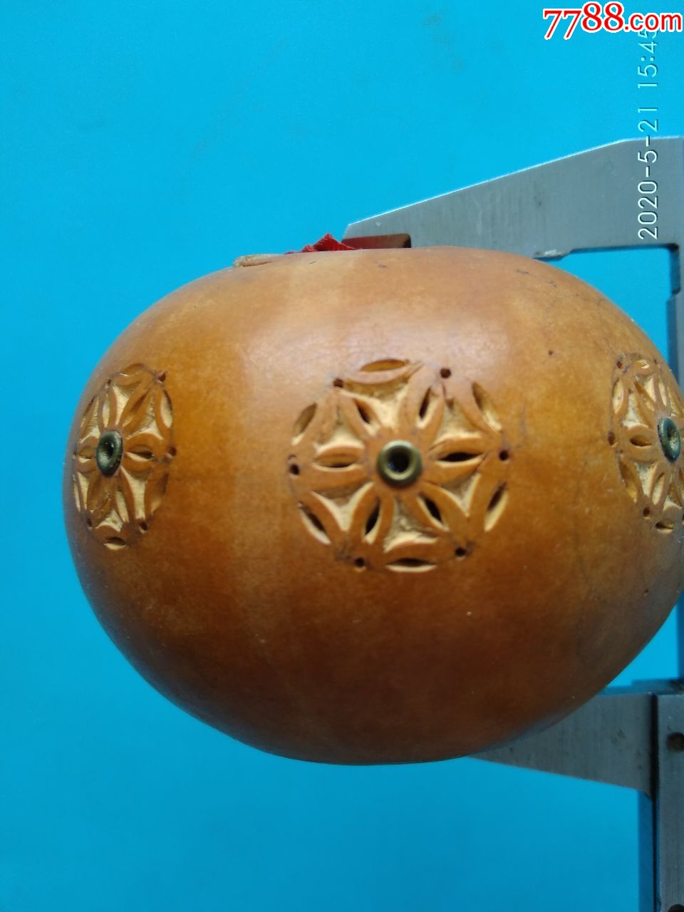 8-90年代手工雕刻透雕花卉镶嵌葫仙蛐蛐笼子葫芦蝈蝈罐鸣虫叫具