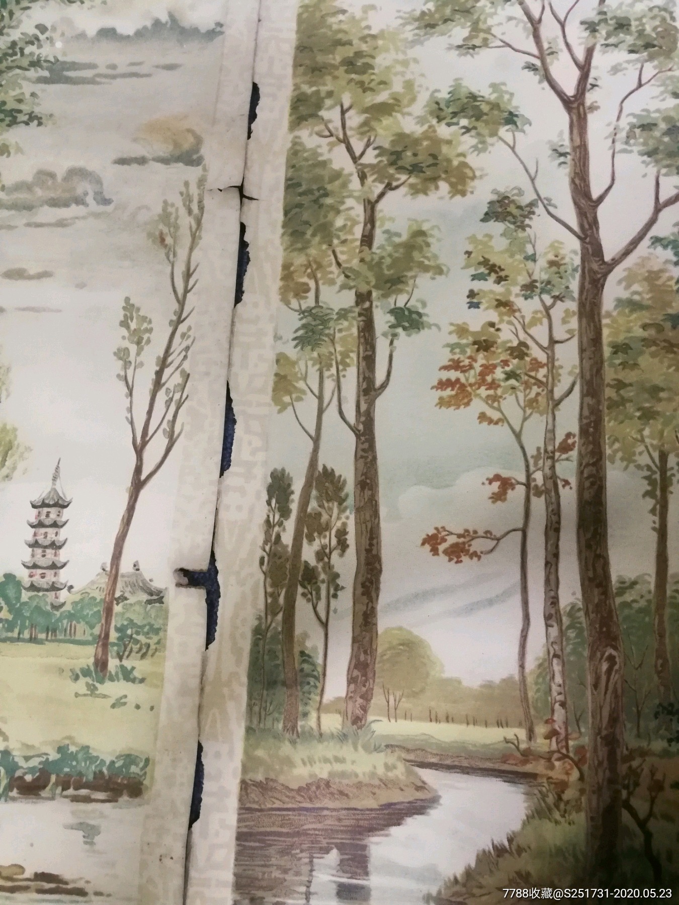 民国风景山水挂图2幅