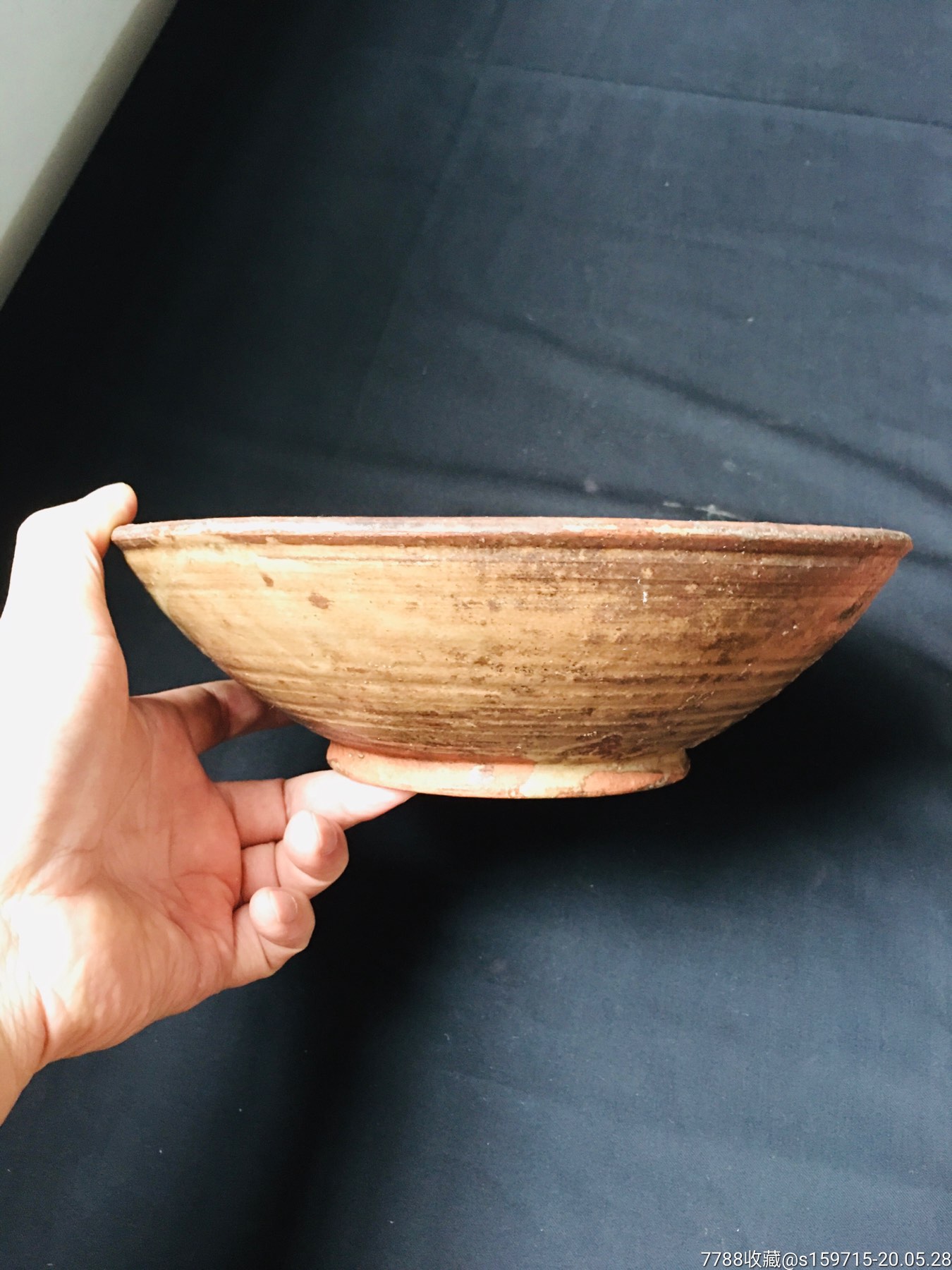 漳窑宋代酱釉陶碗