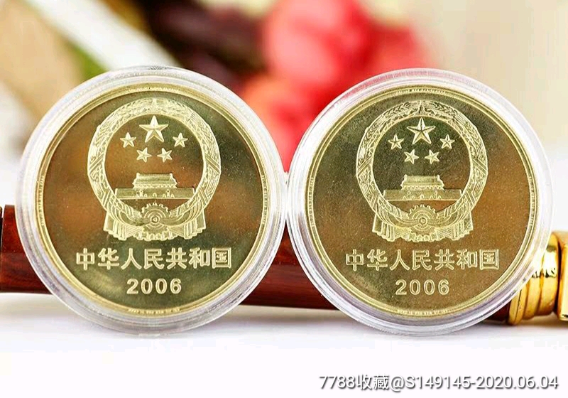 2006年第五组中国世界文化遗产龙门石窟颐和园纪念币共2枚保真支持