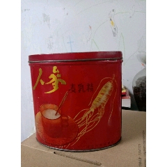 早期-群欧牌-武汉市向阳食品厂-人参麦乳精-铁盒