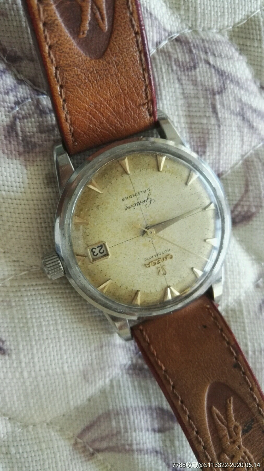 瑞士原装欧米茄十字线古董自动手表