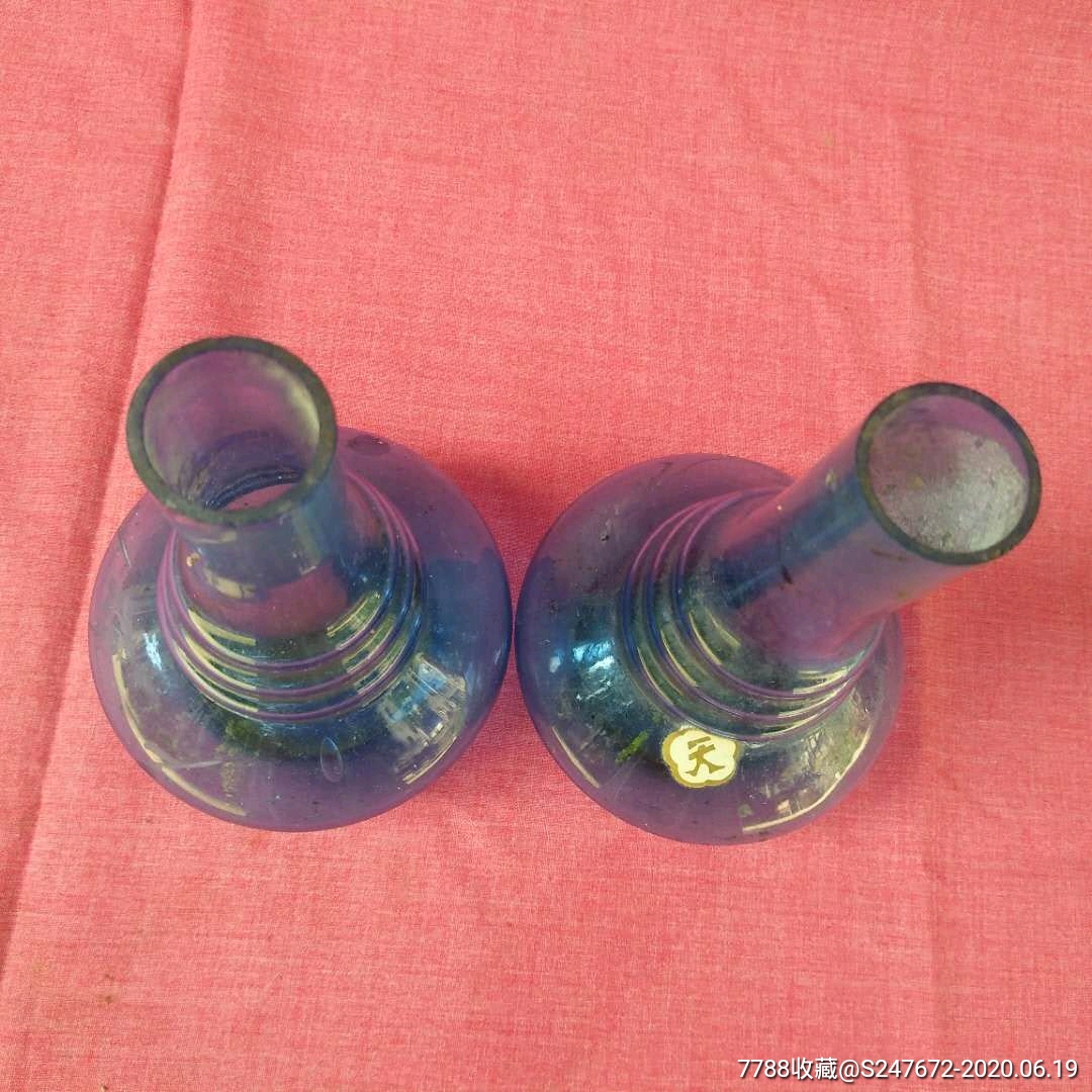 老琉璃瓶一对