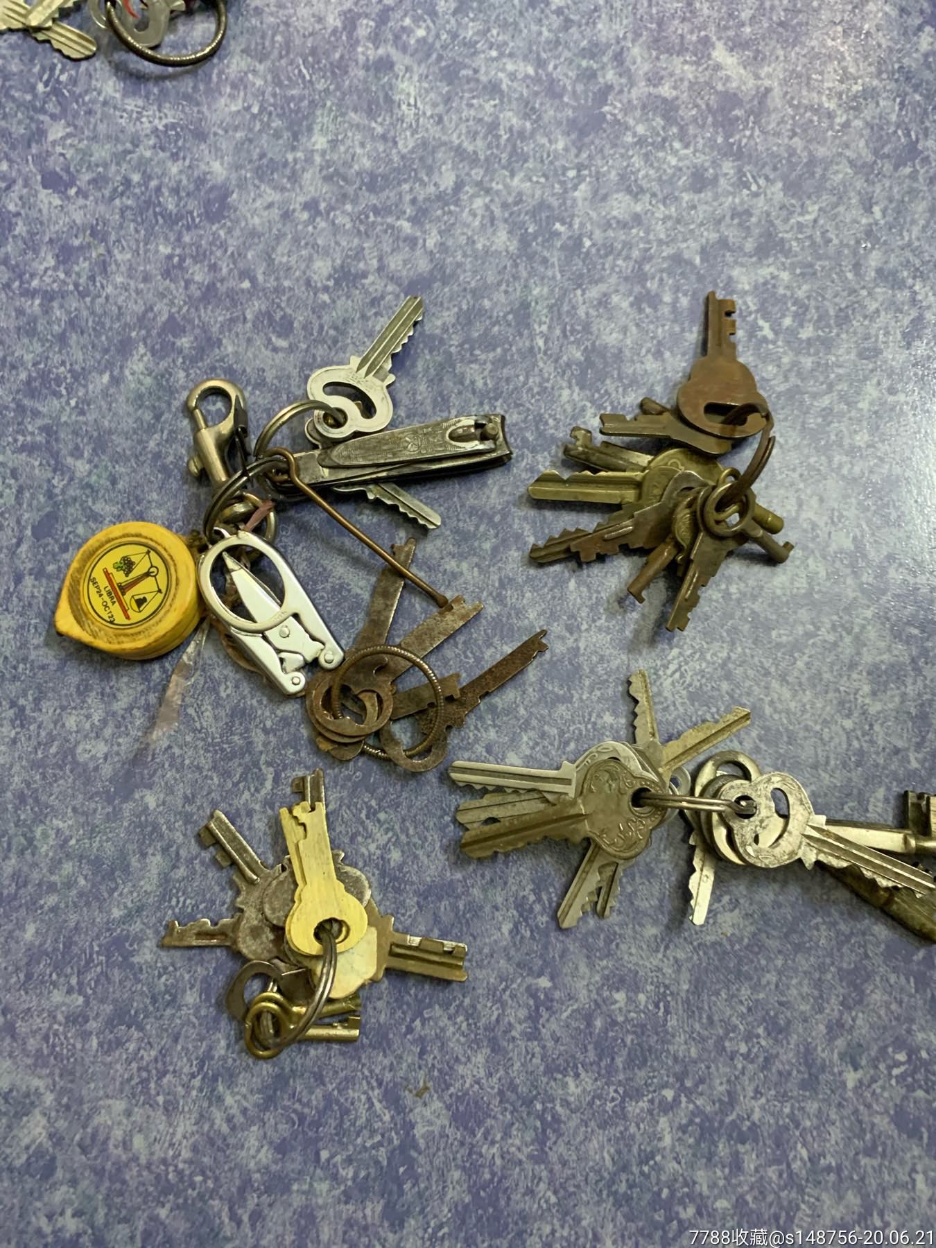 5串钥匙详情请看图片拍完不退,铜锁/铜钥匙,铜钥匙,年代不详,其他铜