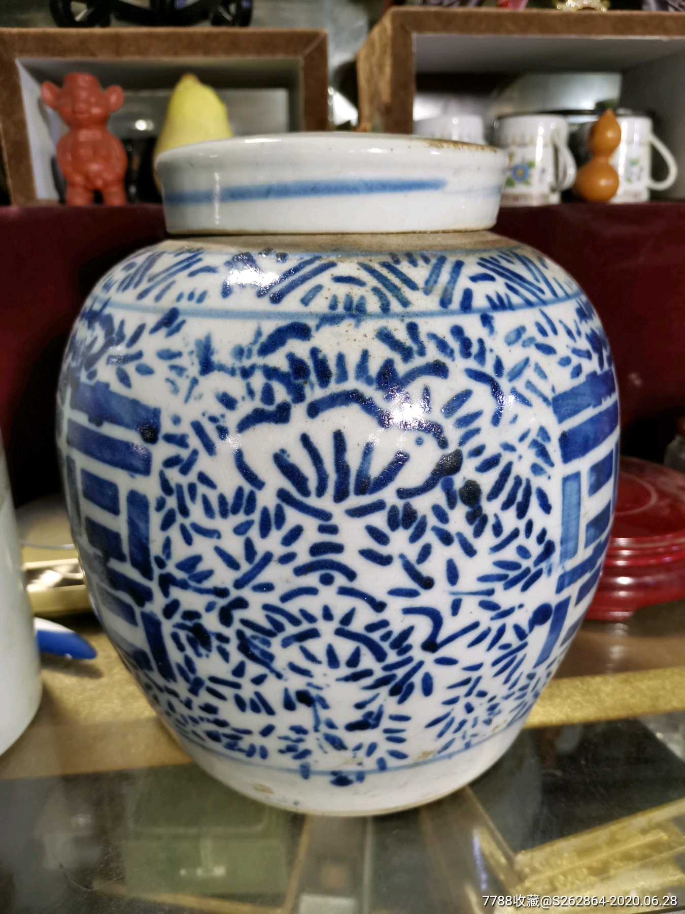 青花瓷大罐,青花瓷,白地青花,民国,罐/缸,花卉,景德镇窑_第4张