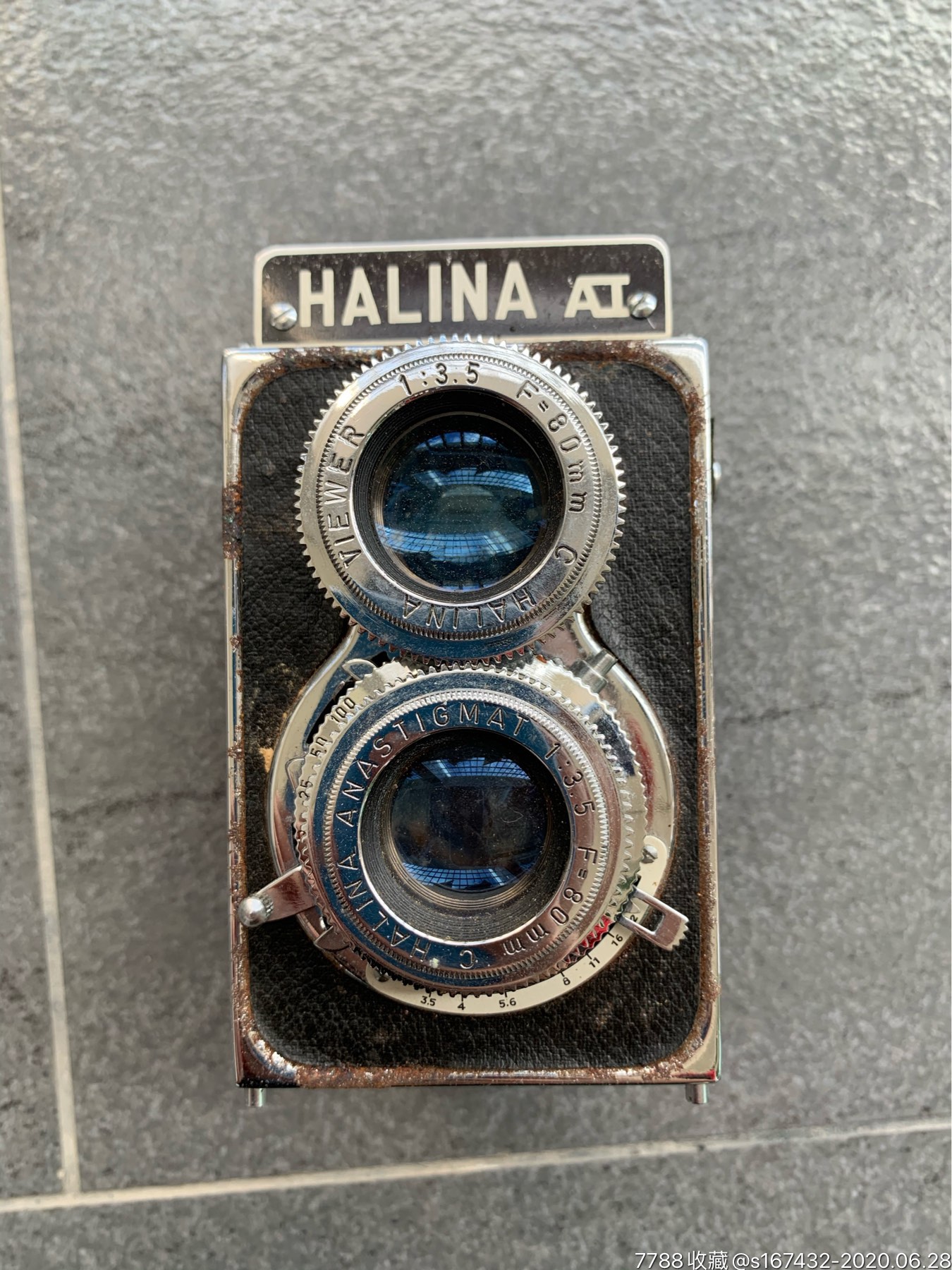 halinaai双反相机,民国,老式相机,胶卷带皮套.