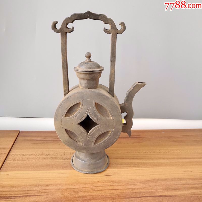道口老锡器老锡壶古钱币锡酒壶异形锡壶