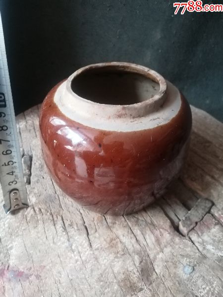 民国酱釉罐