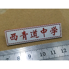 strong>西青道中学/strong>_校徽/毕业章_校徽/校牌_中学_塑料_年代