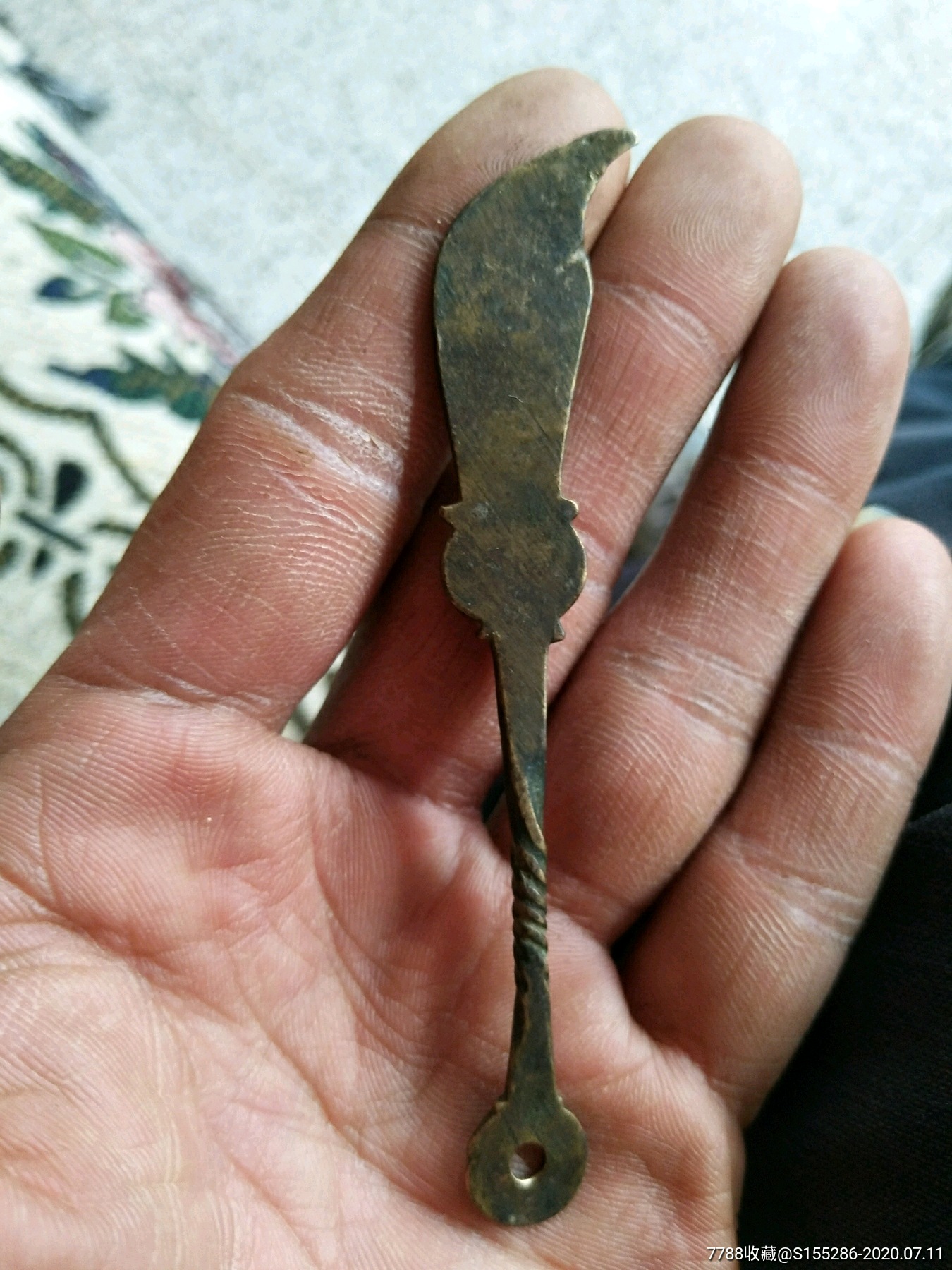 清代铜刀币一把,品相如图完整,包老包真