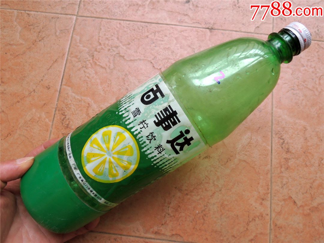 老国货收藏2007c2-90年代广东产百事达雪柠塑料瓶-大号1.25l