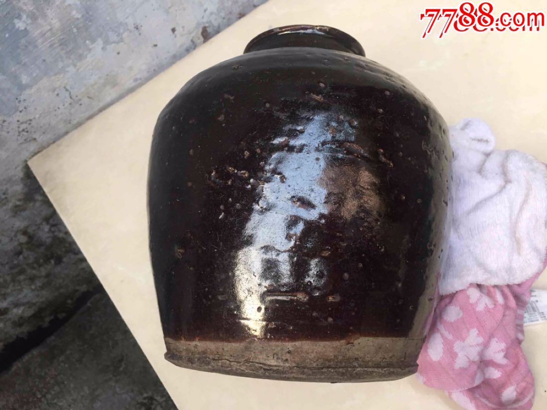《忠和》有店号字黑陶缸