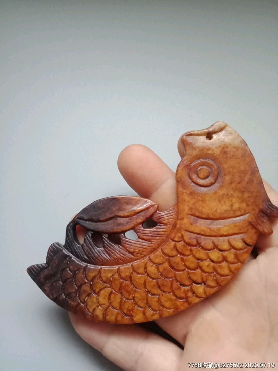 老玉鱼腰件