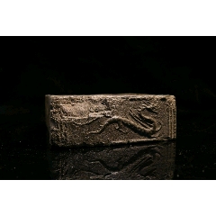 汉代龙纹古砖壶承