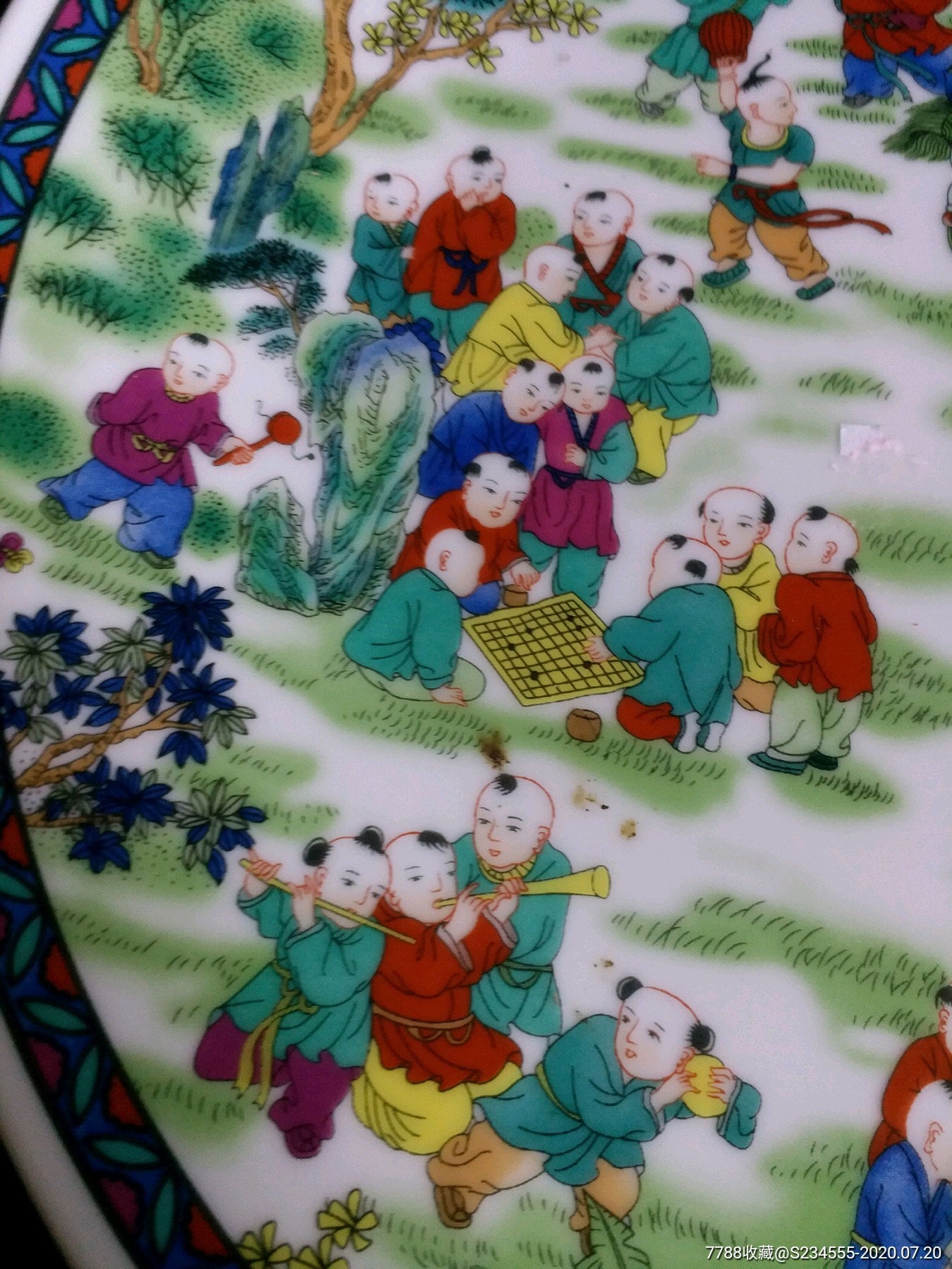 粉彩百子图