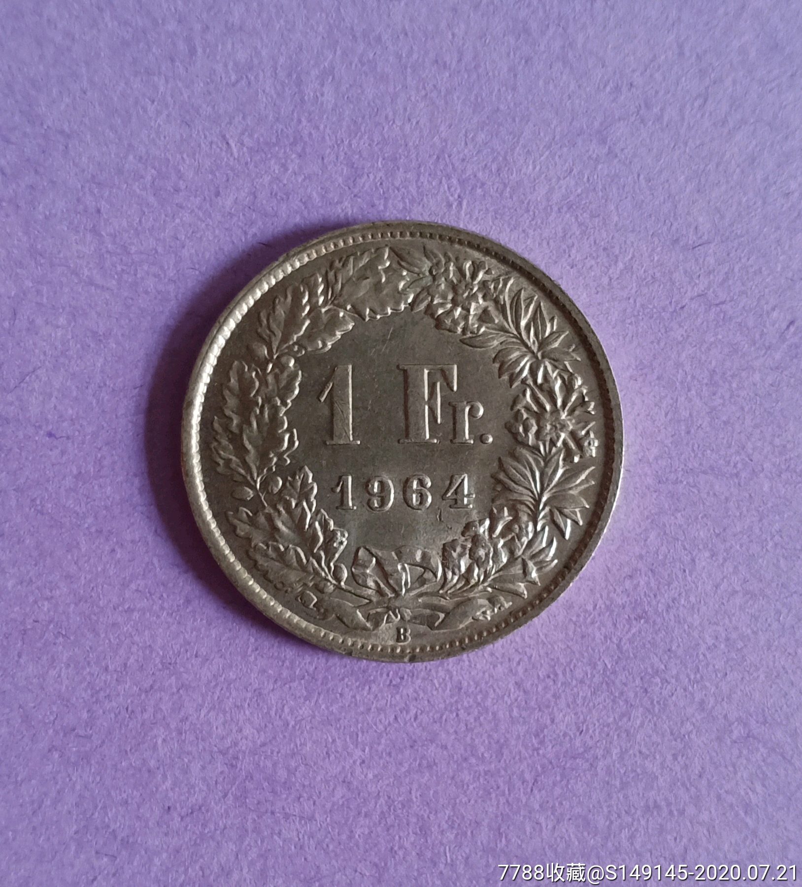 【包邮】瑞士早期站立女神银币1法郎一枚