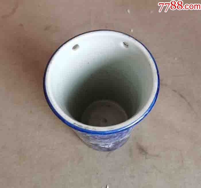 a220清代青花牡丹富贵纹筷子筒_青花瓷_第4张_7788瓷器