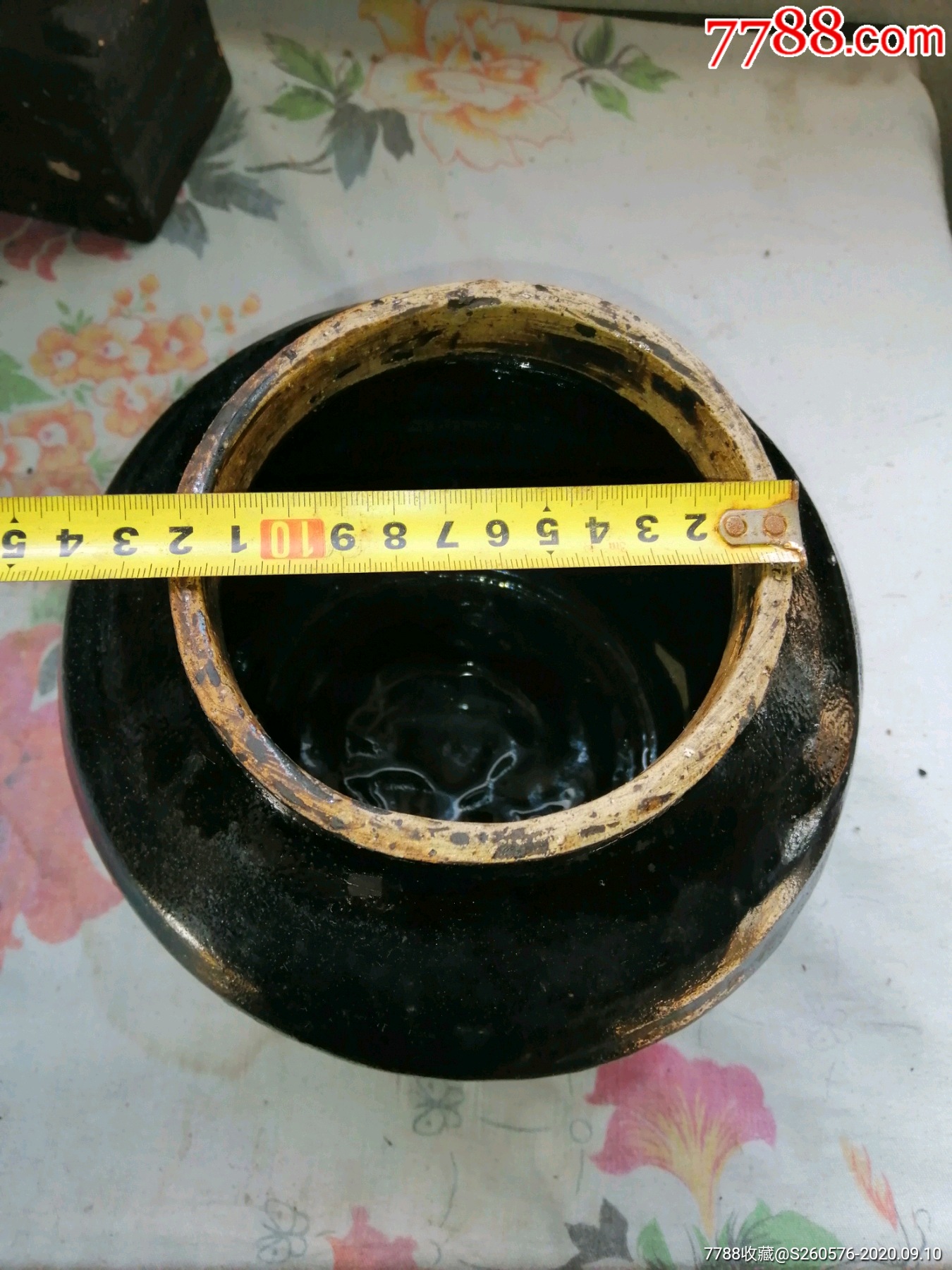 清代黑釉罐-价格:46元-au24175455-黑瓷/天目瓷 -加价