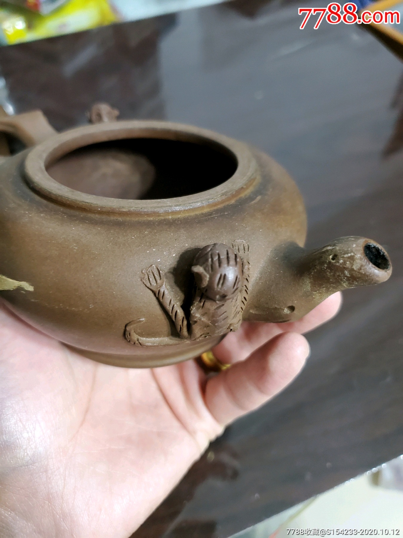 老紫砂壶(钱菊芳制)【美品】