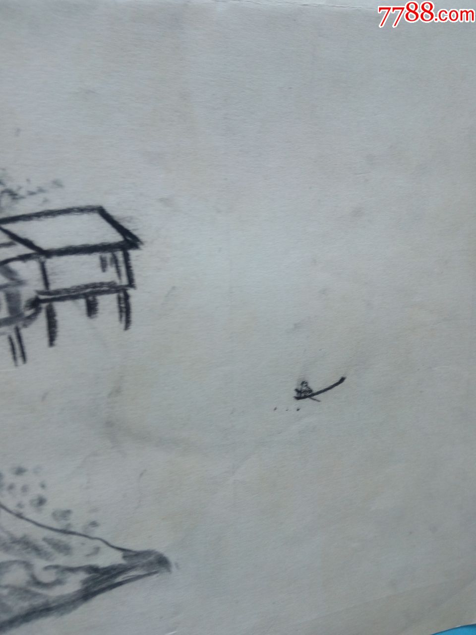 写意山水风景铅笔画