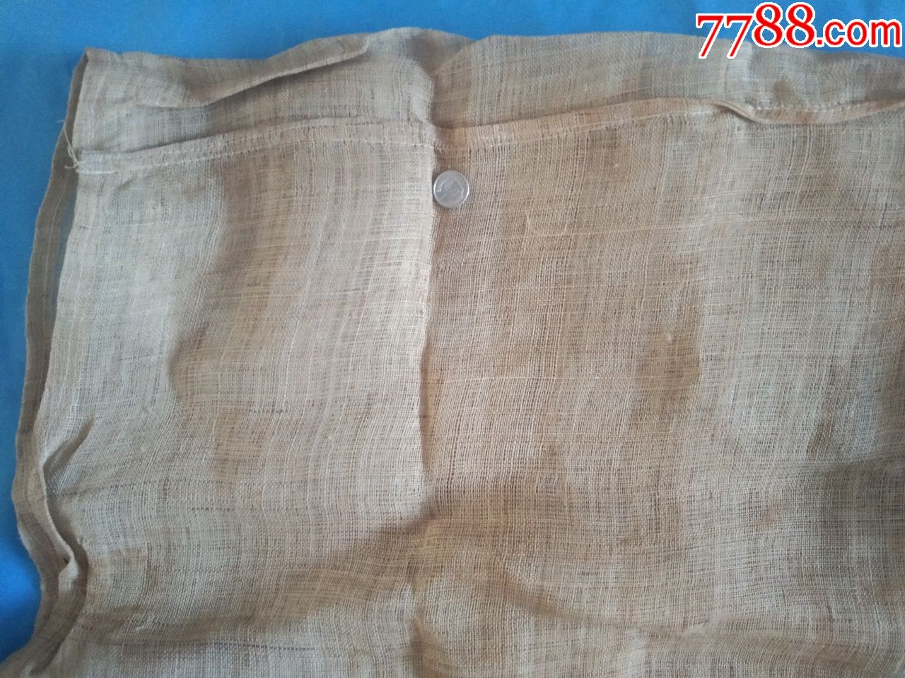 清代麻布口袋古代红木高档家具专用披麻挂灰工艺中的精致麻老物件
