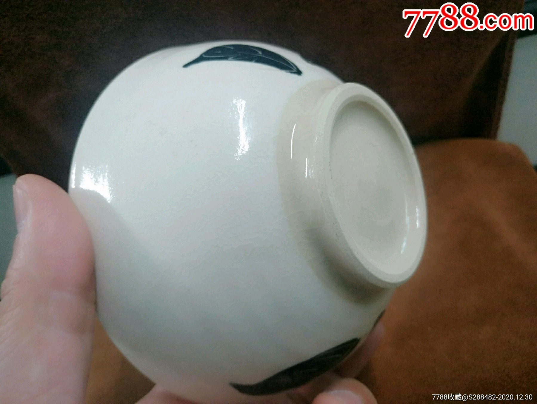 日本香泉作七宝锦黑茶碗-黑瓷/天目瓷-7788陶瓷