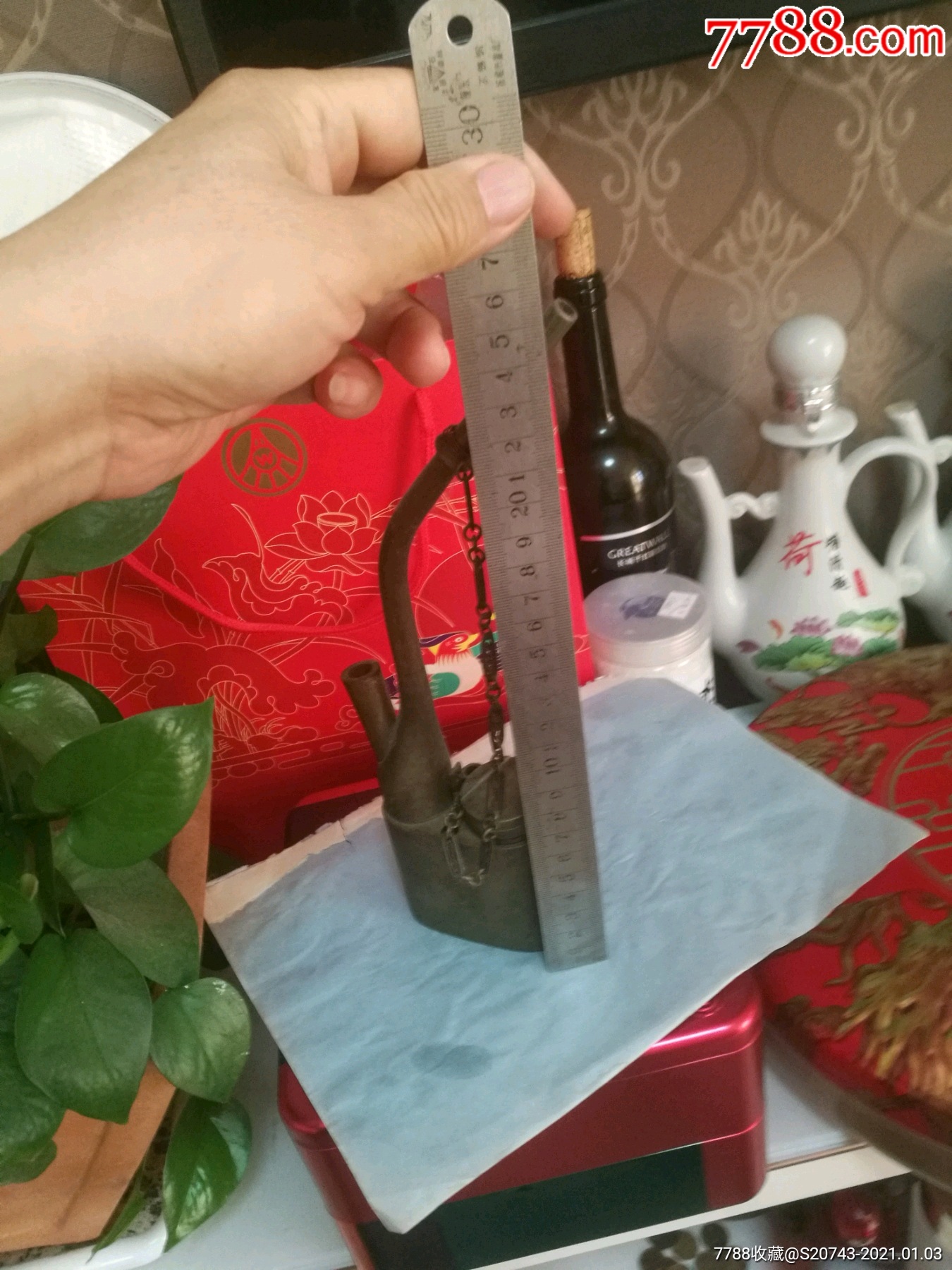 白铜水烟壶_价格500元_第1张