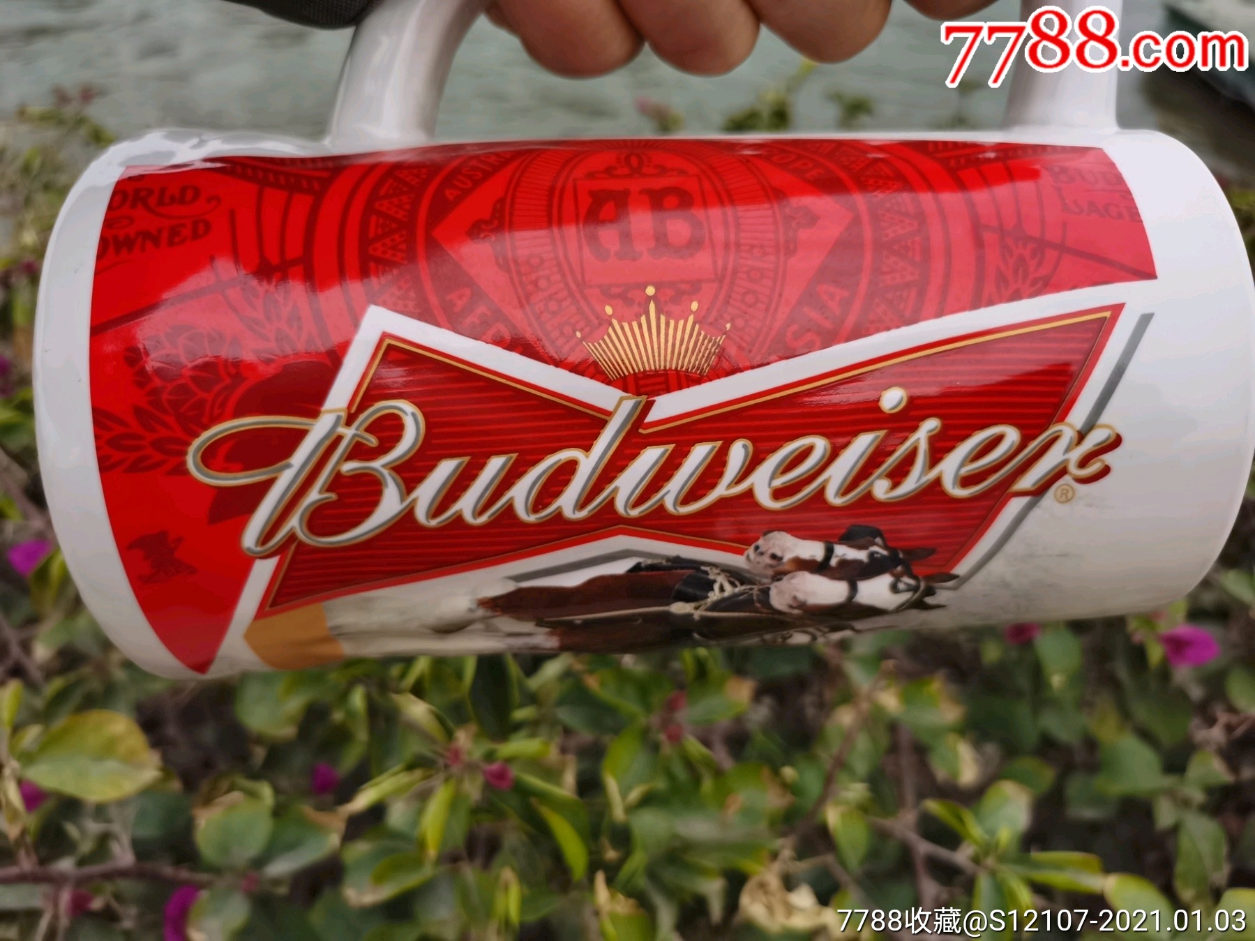 budweiser百威啤酒陶瓷杯