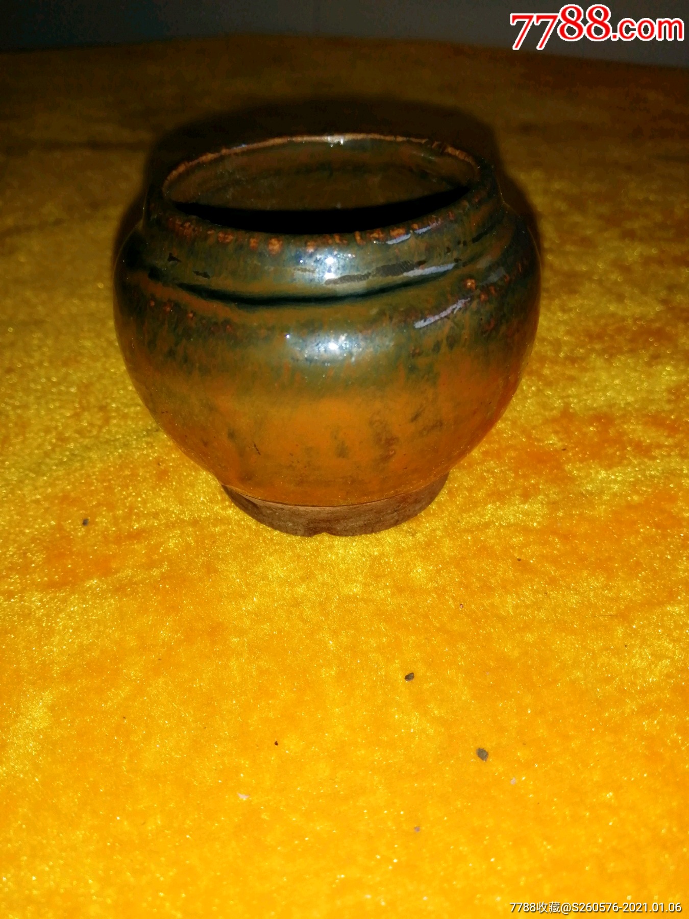 清代酱釉小火罐_酱釉瓷/紫金釉_第3张_7788陶器收藏