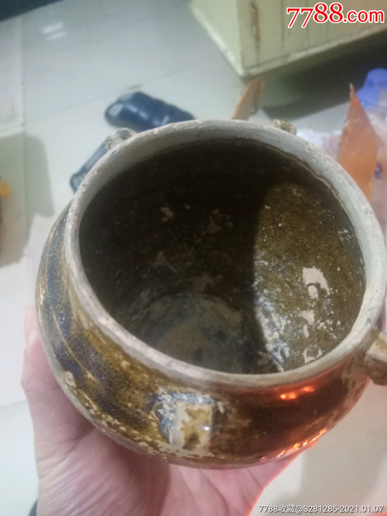 宋代黄釉罐子老物件保真包老瓷器完整