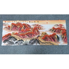 商品名称谭二歌山水他长城画鸿运当头红长城