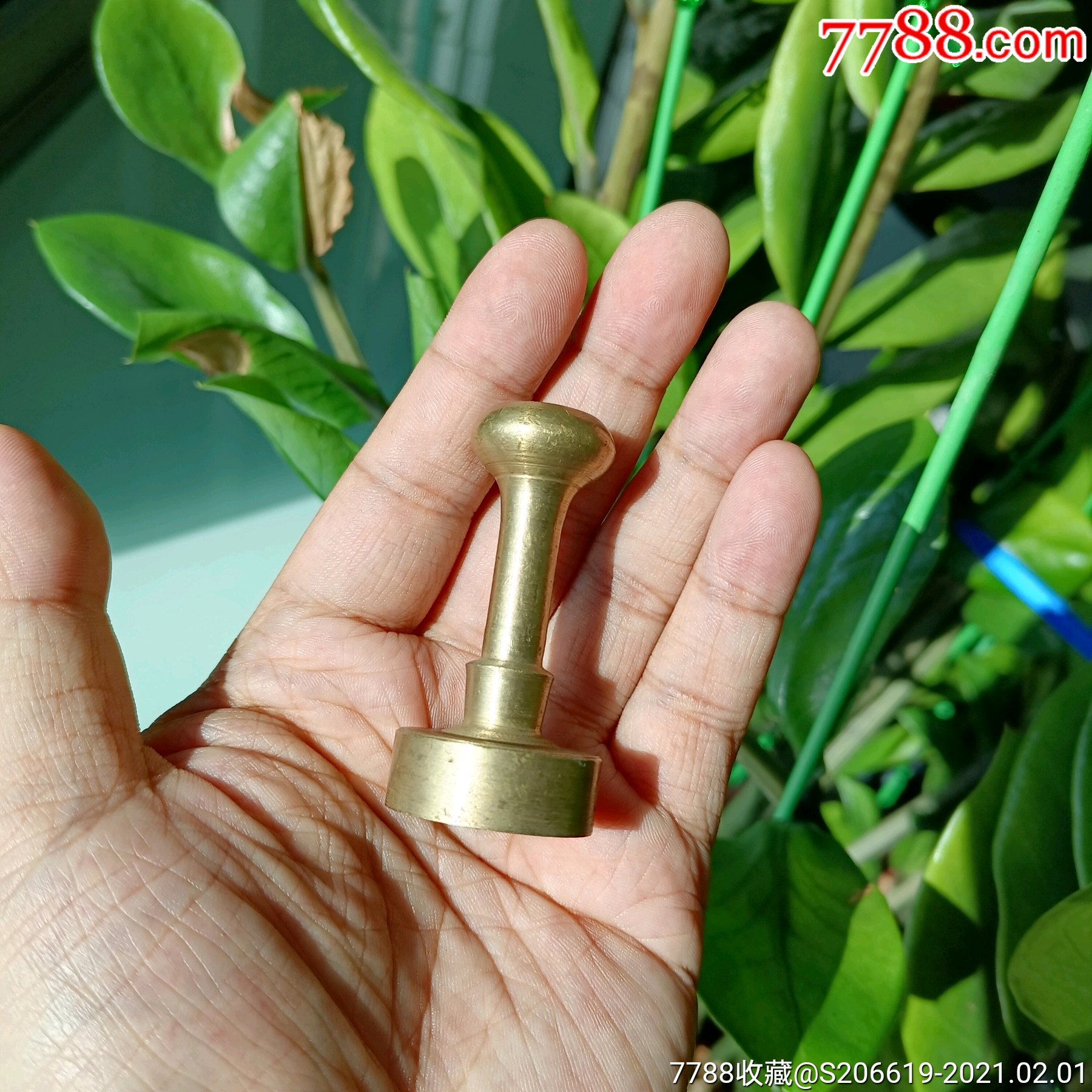 娄全铜精黄铜印章把手声音清脆手感十足实心铜球