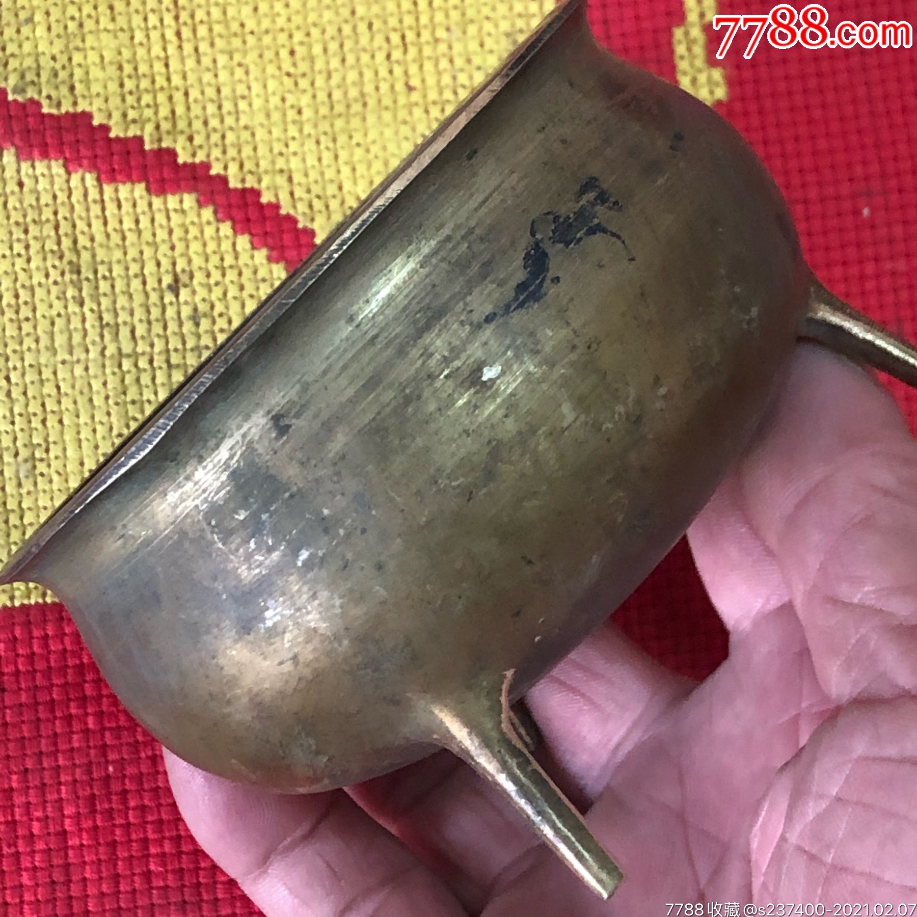 铜香炉民俗土香炉鞋铜光版平口炉小铜炉品好家用熏香礼佛捐赠保真