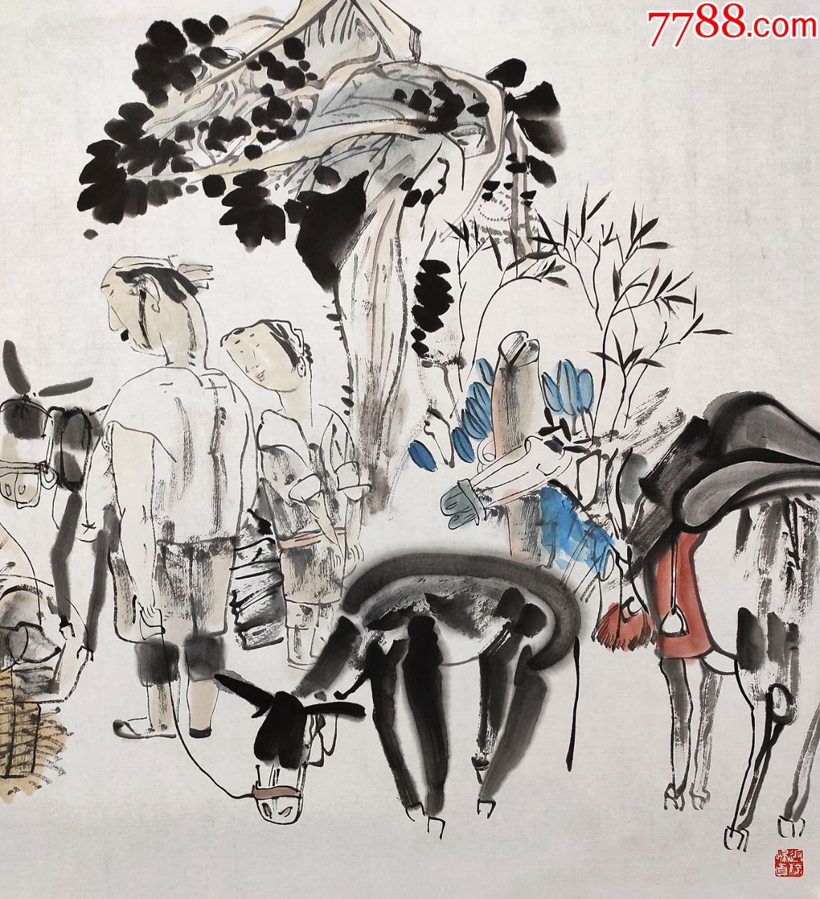 中国美术家协会副主席,上海美术家协会副主席【施大畏】人物_人物国画