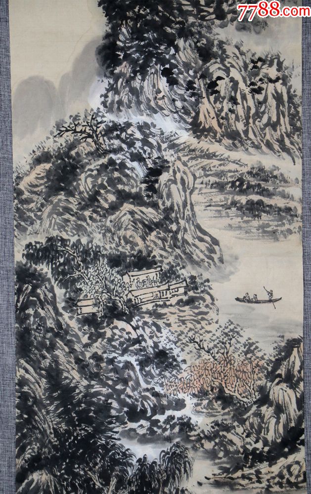 山水画一代宗师黄宾虹山水四条屏_山水国画原作_配件图片_收藏价格