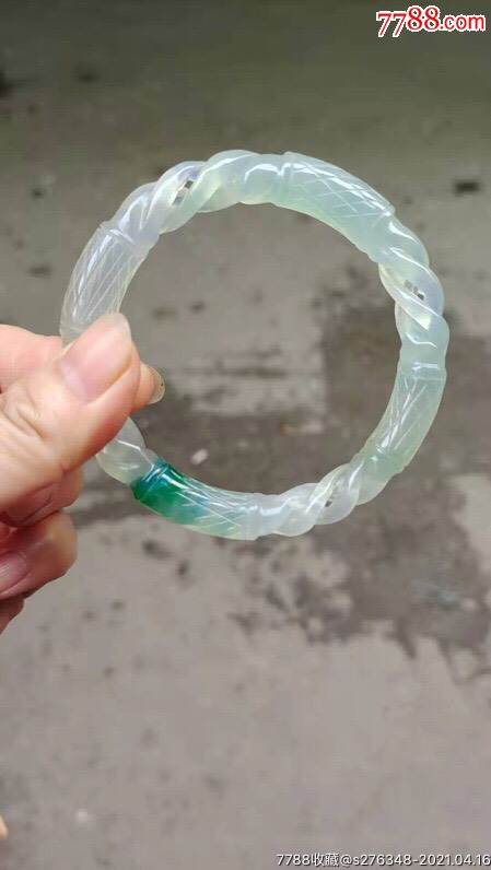 翡翠镂空麻花手镯_翡翠/缅甸玉【瓷木铜器杂项收藏】_第5张_7788陶器