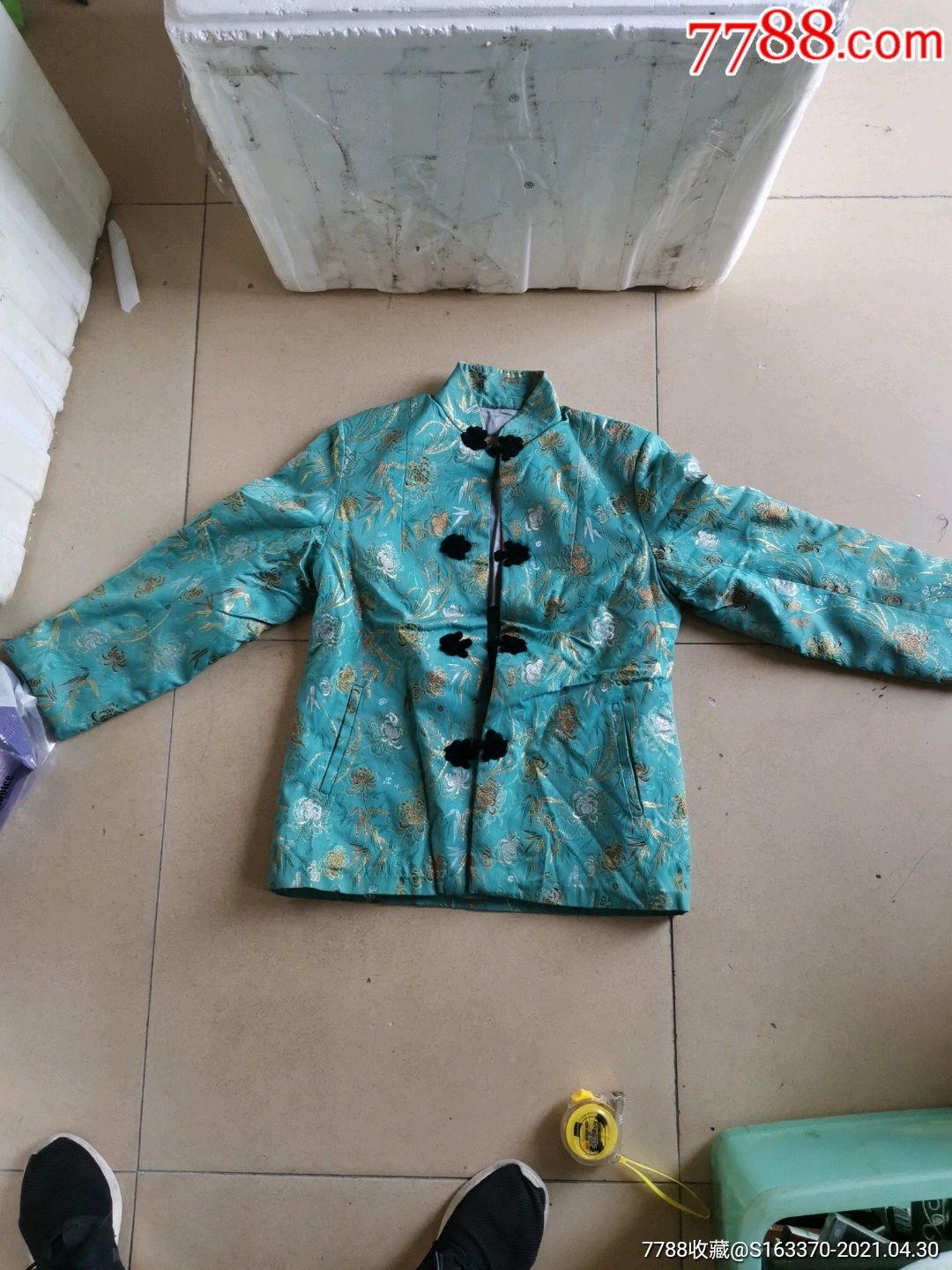 怀旧锦缎老女棉服胸围90,衣长60