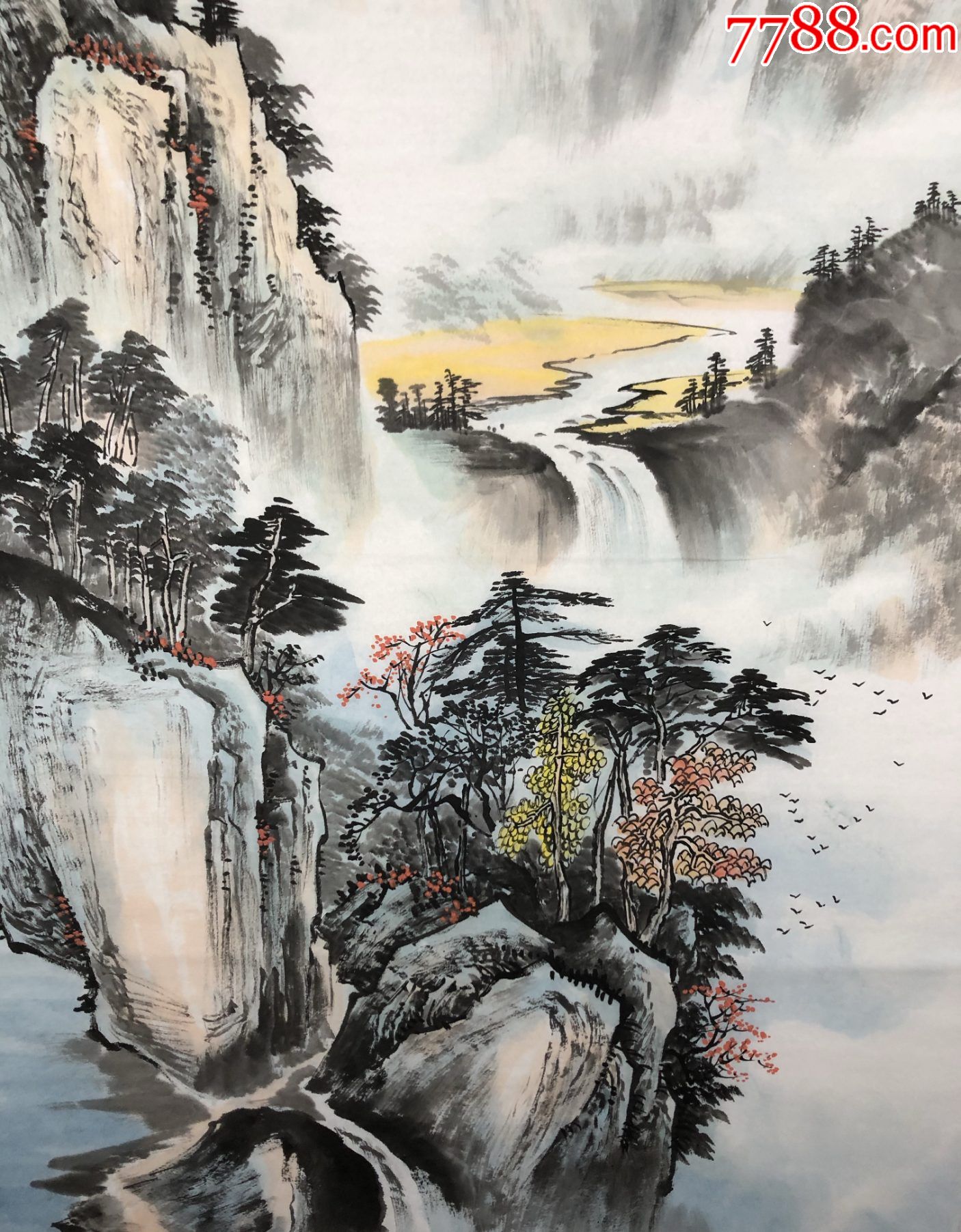 首页 拍卖 山水国画原作 >> 中美协会员,著名画家王红旭作品:源远流长