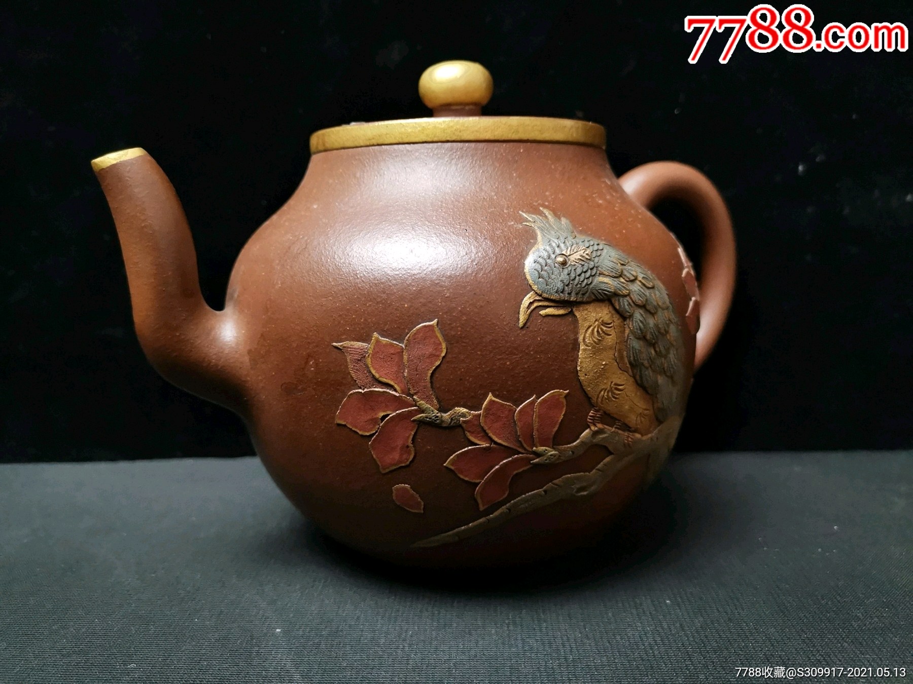 精品紫砂壶款识:大清乾隆年制砂料:老紫砂大红袍工艺