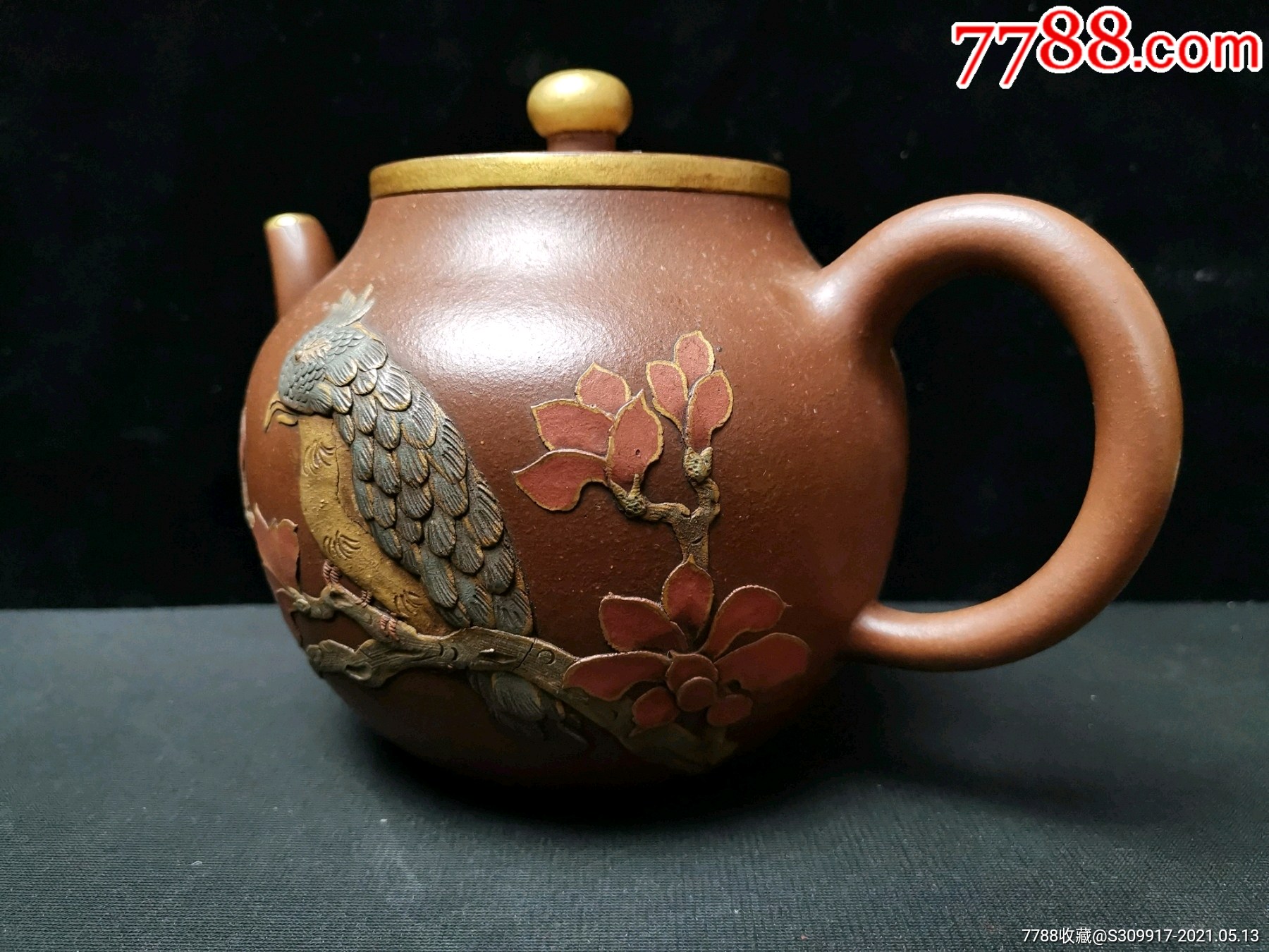精品紫砂壶款识:大清乾隆年制砂料:老紫砂大红袍工艺